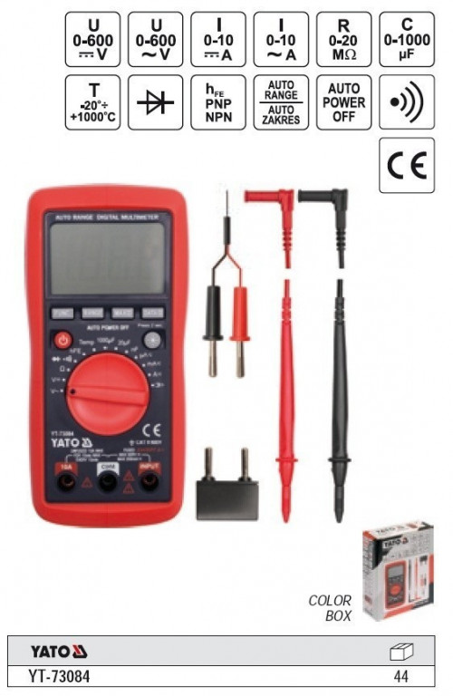 Multimetr digitální YATO YT-73084