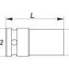 Vnitřní nástrčný klíč hluboký 1/2" šestihranný 21 mm CrMo YATO - YT-1041