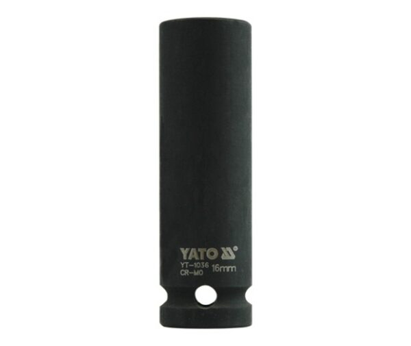 Vnitřní nástrčný klíč hluboký 1/2" šestihranný 16 mm CrMo YATO - YT-1036