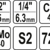 Gola sada 1/4" a 1/2", 94 ks - YT-12681