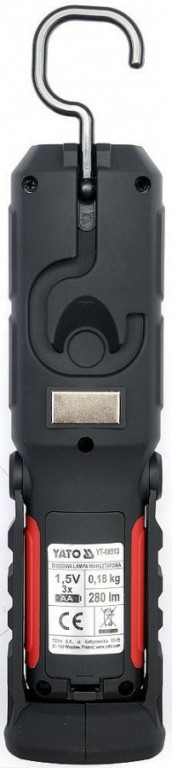 Lampa montážní 8+1 LED, hák+magnet - YT-08513