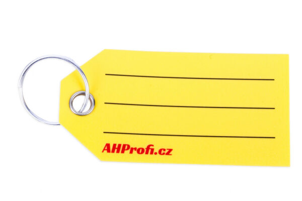 Žluté Exclusive plastové visačky na klíče se závěsným kroužkem 500ks - 434080099
