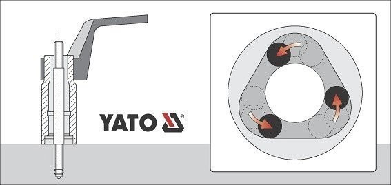 Sada stahovadel na závrtné šrouby 1/2" (šteft) M6 - M12 4ks YATO - YT-0620