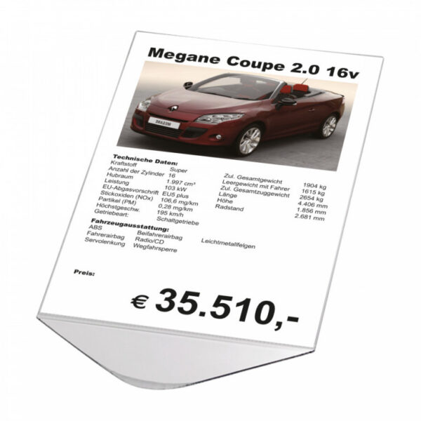 Plexi držák A4 na okénko - 714001040
