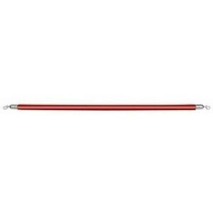 Sametové lano červené 150cm karabiny stříbrné - PSR0003