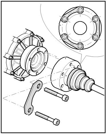 Bit M8 s délkou 80 cm na ráčnu 1/2" k servisu poloos - LIATF5211A