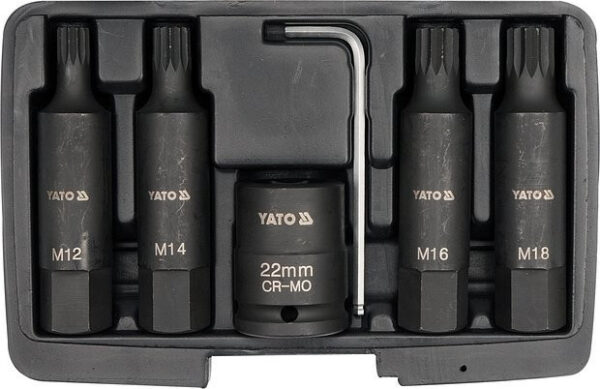 Sada vnějších nástrčných klíčů XZN 3/4" sada 6 ks M12-M18 - YT-1157
