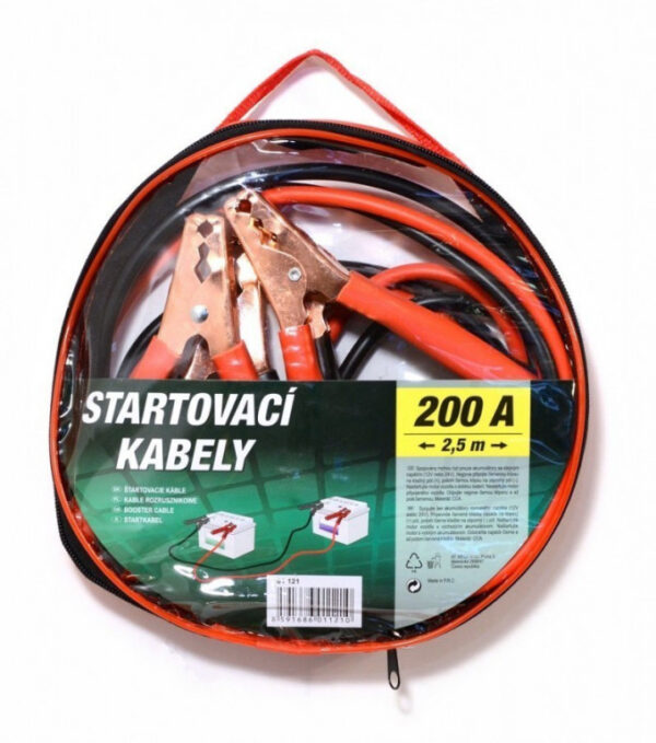 Startovací kabely 200A  2,5m zipper bag