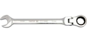 Klíč očkoplochý ráčnový 12 mm s kloubem - YT-1678