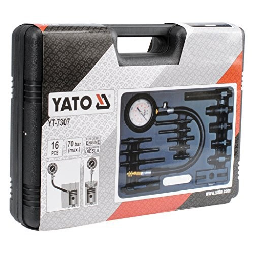 Sada k měření komprese v dieselových motorech, 16 ks adaptérů - YT-7307