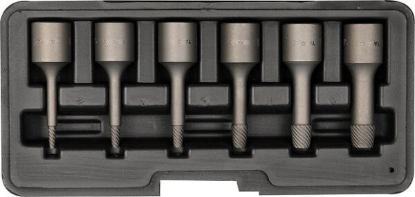 Souprava na demontáž závrtných šroubů 3/8" 6 ks YATO - YT-0623