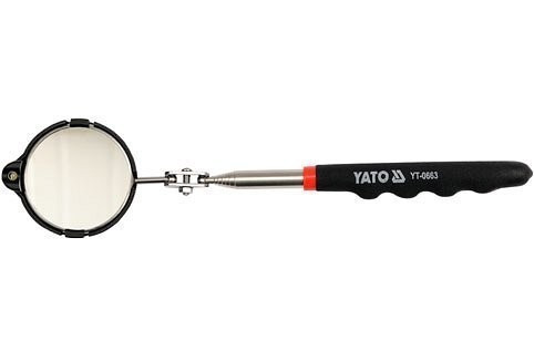 Zrcátko kontrolní teleskopické s LED osvětlením 265-920mm - YT-0663