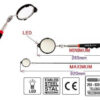 Zrcátko kontrolní teleskopické s LED osvětlením 265-920mm - YT-0663
