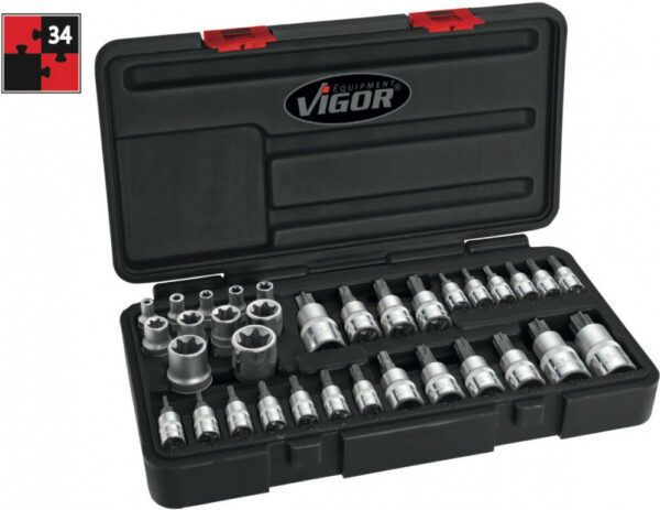 Sada nástrčných hlavic TORX®