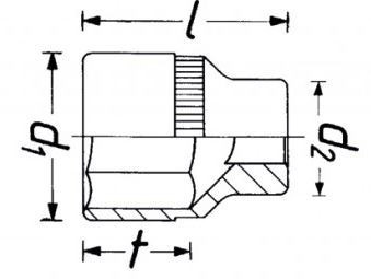 Vnitřní pevnostní nástrčný klíč 1/2" 17 mm Hazet - HA045822