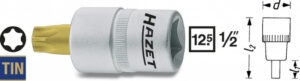 Hlavice s bitem TORX 1/2" T40 HAZET 992-T40 - HA047512