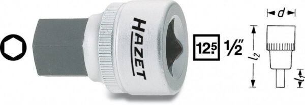 Hlavice s bitem HEX 1/2" S10 Hazet 985-10 - HA046775