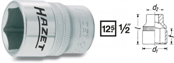 Vnitřní nástrčný klíč 1/2" šestihranný 27mm HAZET 900-27 - HA042906