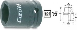 Kovaný vnitřní nástrčný klíč 1/2" šestihranný 21mm HAZET 900S-21 - HA044368
