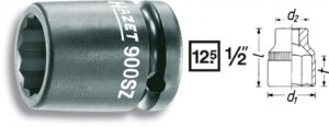 Kovaný vnitřní nástrčný klíč 1/2" dvanáctihranný 18mm HAZET 900SZ-18 - HA061846