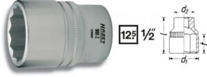 Vnitřní nástrčný klíč 1/2" dvanáctihranný 33mm HAZET 900Z-33 - HA045679