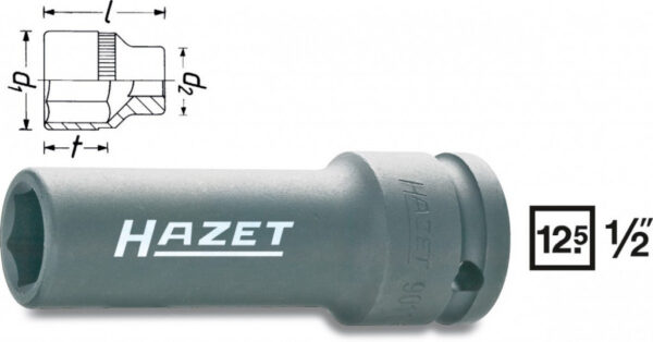 Kovaný vnitřní nástrčný klíč 1/2" šestihranný 17mm HAZET 901SLG-17 - HA045723