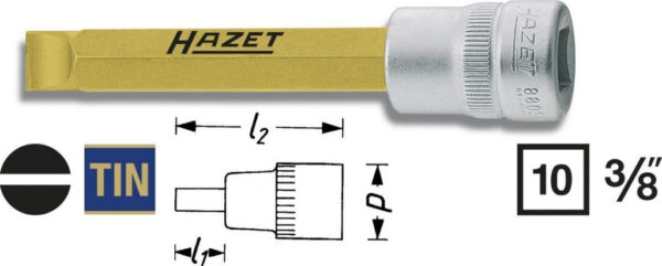 Hlavice s bitem PLOCHÁ 3/8" 1