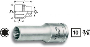 Vnitřní nástrčný klíč 3/8" TORX® E10 HAZET 880LG-E10 - HA053087