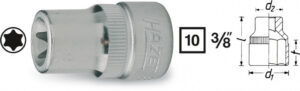 Vnitřní nástrčný klíč 3/8" TORX® E6 HAZET 880-E6 - HA039272