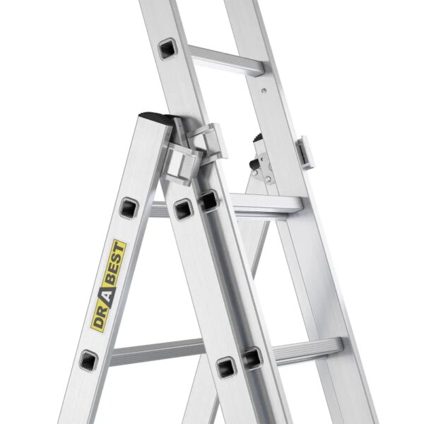 Hliníkový trojdílný žebřík, 3x6 stupňů, 2,97 m, max. zátěž 150 kg