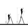 Hliníkový trojdílný žebřík, 3x6 stupňů, 2,97 m, max. zátěž 150 kg