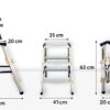 Hliníkové schůdky oboustranné, 2x3 stupně, 2,2 m, max. zátěž 150 kg