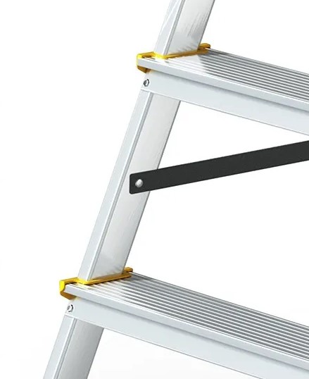 Hliníkové schůdky oboustranné, 2x3 stupně, 2,2 m, max. zátěž 150 kg