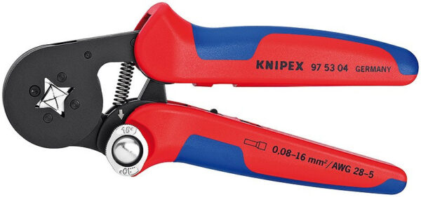 Samonastavitelné kleště pro lisování kabelových koncovek brunýrované 180 mm  - 975304