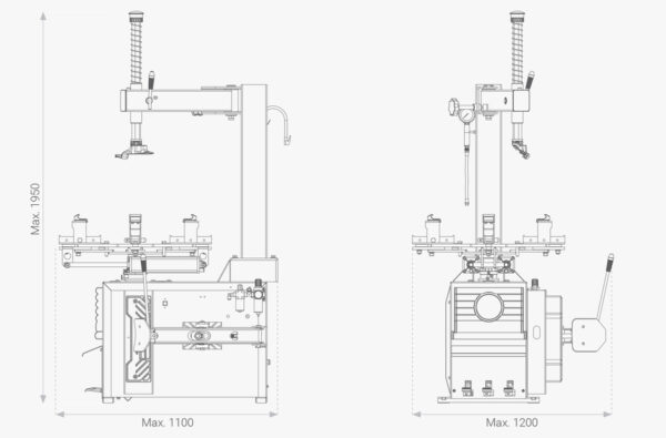 Zouvačka motocyklových pneumatik 6 - 24" M806B - F16145
