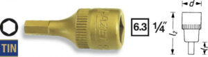 Vnější nástrčný klíč 1/4" HEX S8 Hazet 8501-8 - HA036936