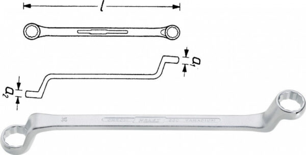 Oboustranný očkový klíč 630 -18x19 Hazet (HA026333)