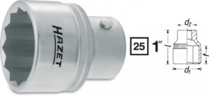 Vnitřní nástrčný klíč 1" dvanáctihranný 75mm HAZET 1100Z-75 - HA002610