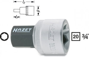 Hlavice s bitem HEX 3/4" S17 Hazet 1010-17 - HA001859