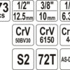 Gola sada 1/4", 3/8" a 1/2", 173 ks - YT-38931