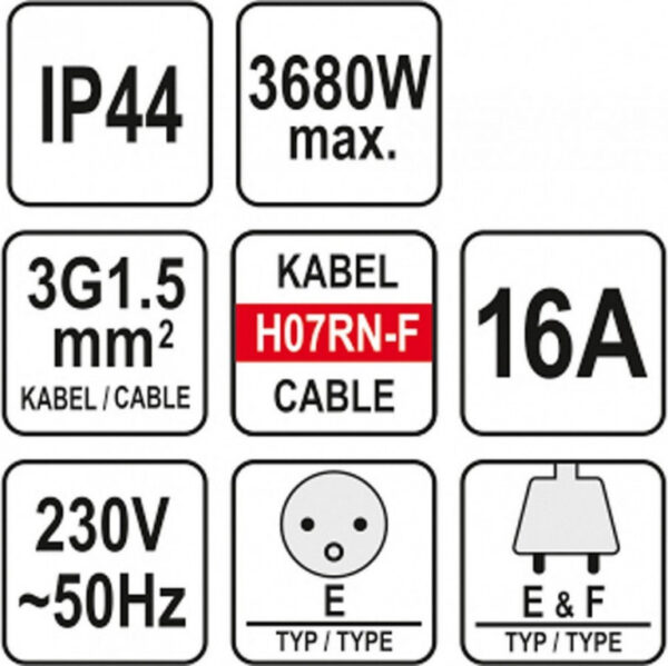 3 zásuvky - YT-81162