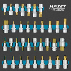 Sada nástrčných hlavic 1/2" s bitem 163-407/35