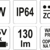 Svítilna BIGGEST voděodolná IP64, fce ZOOM, 100lm, 2xC, 228x47mm