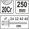 Nýtovací kleště ruční 250 mm - YT-36007