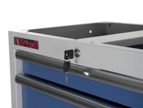 Celokovová dílenská skříňka PROFI BLUE s 5-ti šuplíky 680x458x910 mm - MTGC1305