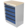 Celokovová dílenská skříňka PROFI BLUE s 5-ti šuplíky 680x458x910 mm - MTGC1305