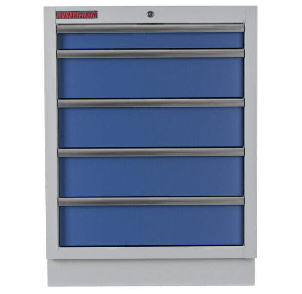 Celokovová dílenská skříňka PROFI BLUE s 5-ti šuplíky 680x458x910 mm - MTGC1305