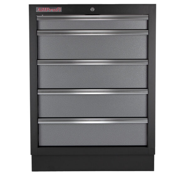 Celokovová dílenská skříňka PROFI s 5-ti šuplíky 680x458x910 mm - TGC1305
