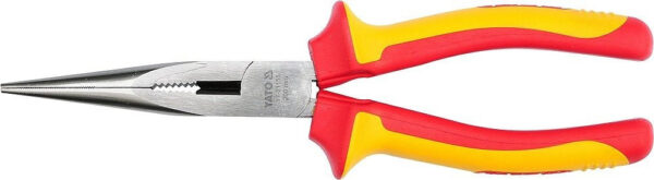Prodloužené rovné půlkulaté kleště 200mm VDE (1000V) - YT-21155