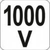 Prodloužené rovné půlkulaté kleště 200mm VDE (1000V) - YT-21155